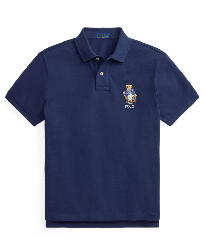 Men's Custom Slim-Fit Polo Bear Polo Shirt