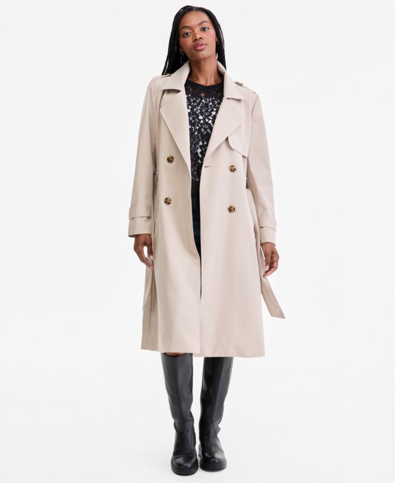 Women's Belted Trench Coat, Created for Macy's