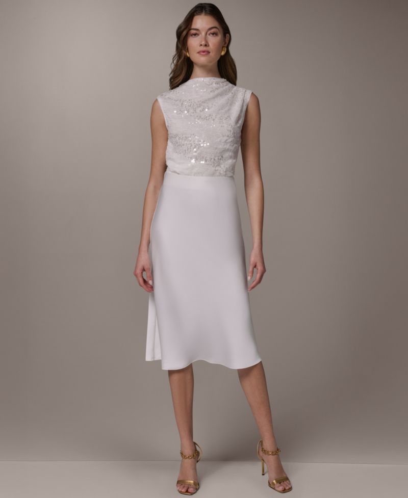 Women's Bias Midi Skirt