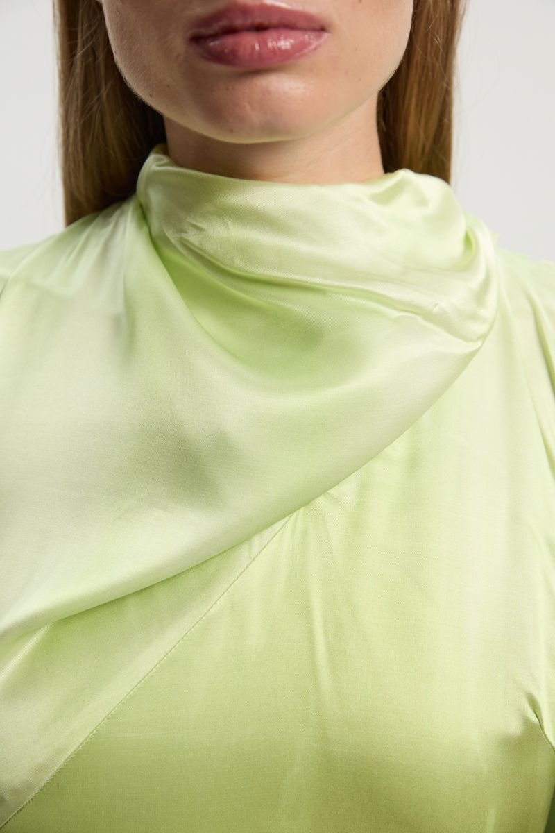 Women's Ombre Satin Cape Midi Dress