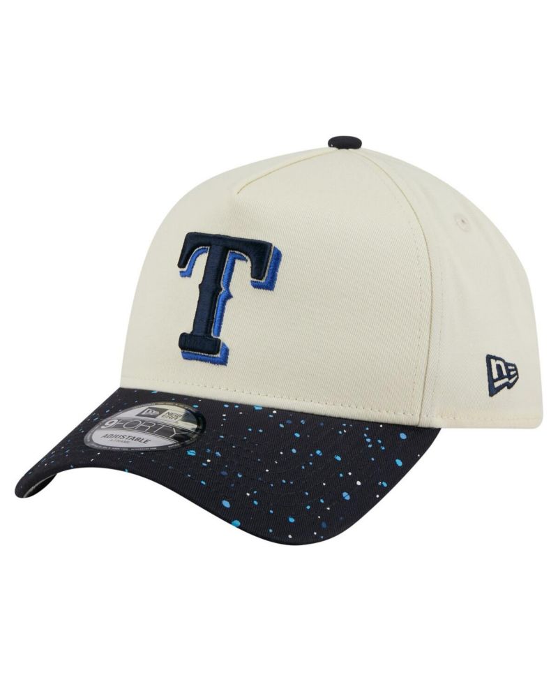 Men's Cream Texas Rangers Speckle A-Frame 9FORTY Adjustable Hat