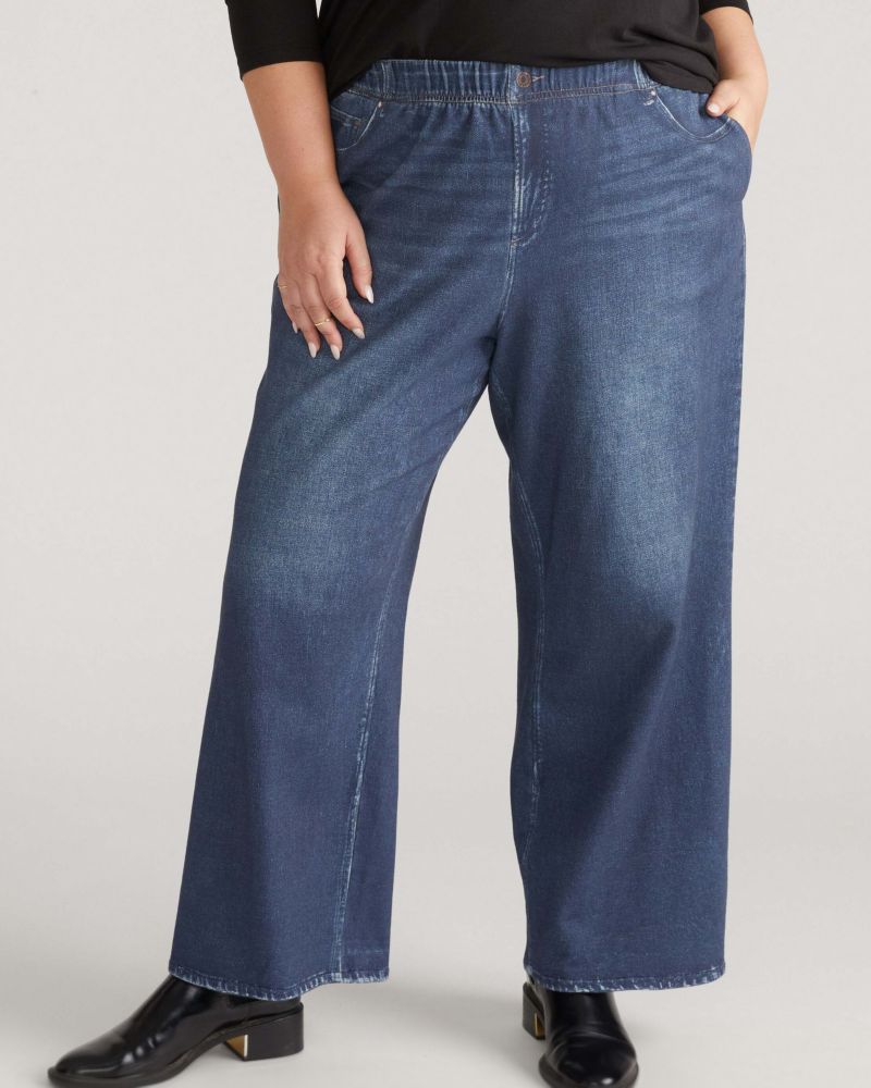 Plus Size Wide Leg Sweatpant Jeans