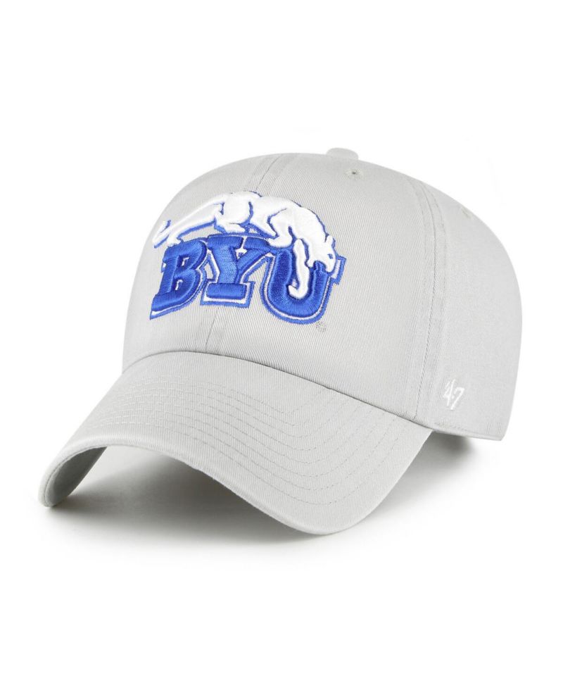 Men's Gray BYU Cougars Vault Clean Up Adjustable Hat