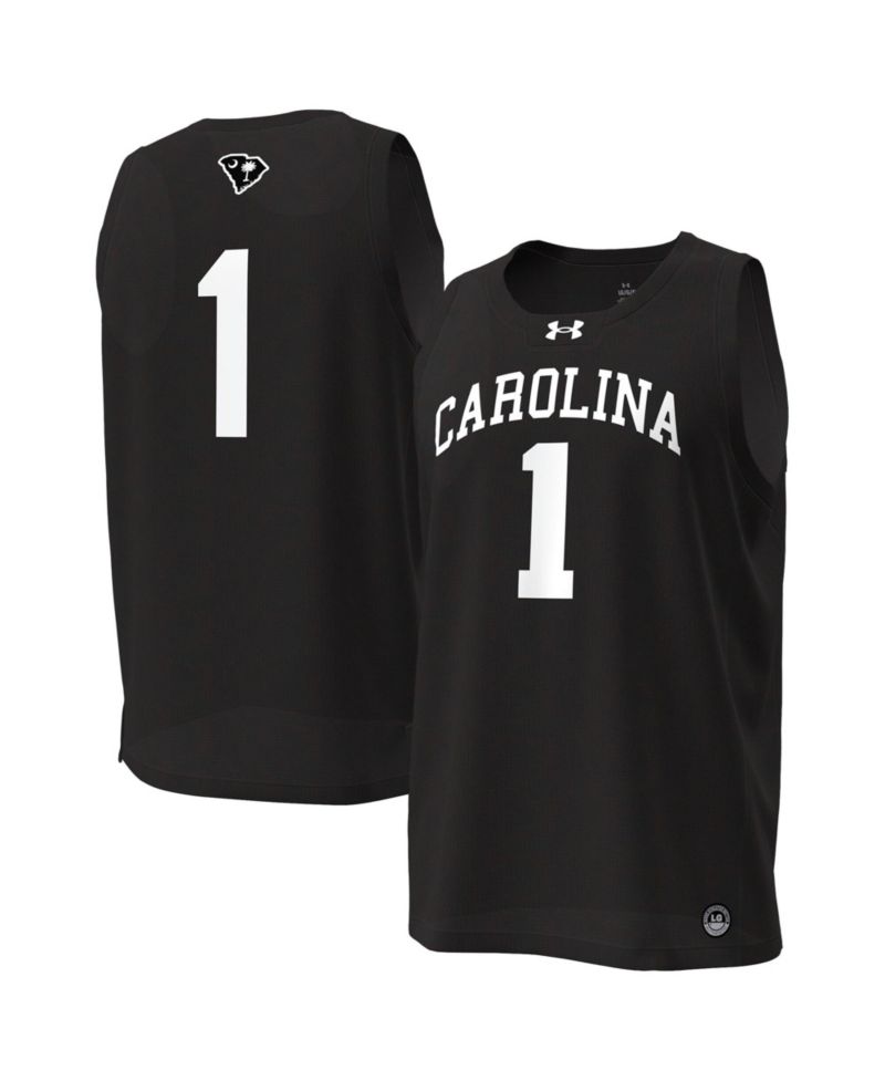 Men's Black South Carolina Gamecocks 1 Replica Basketball Jersey