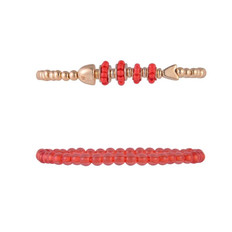 Gold Tone 3 Piece Stretch Bracelet Set
