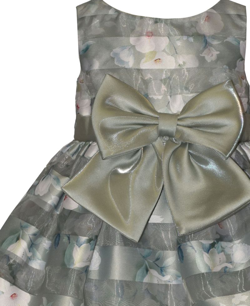 Baby Girls' Shadow Stripe Party Sleeveless Dress