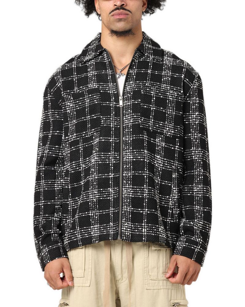 Men's Boucle Tweed Zip Jacket