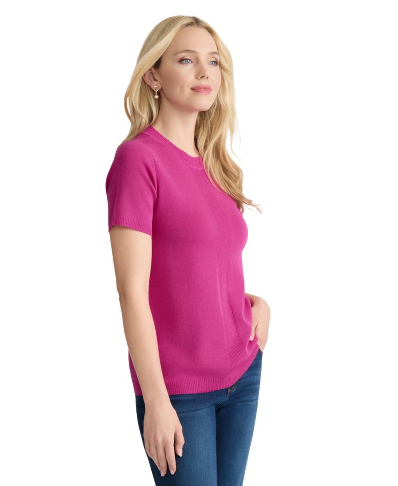 Women's Short Sleeve Crewneck Sweater