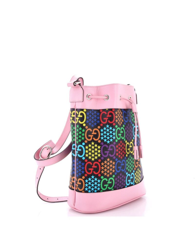 Medium Bucket Bag Psychedelic Print GG Coated Canvas