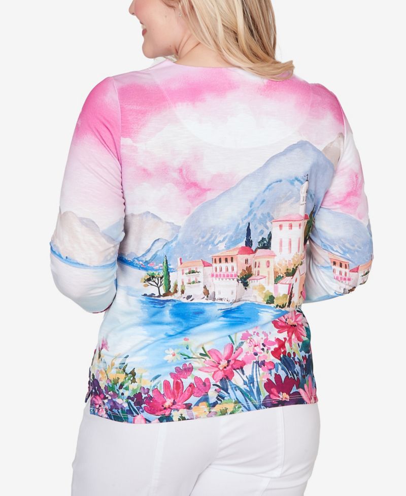 Petite The Royal Treatment Embellished Lake Como Scenic Top