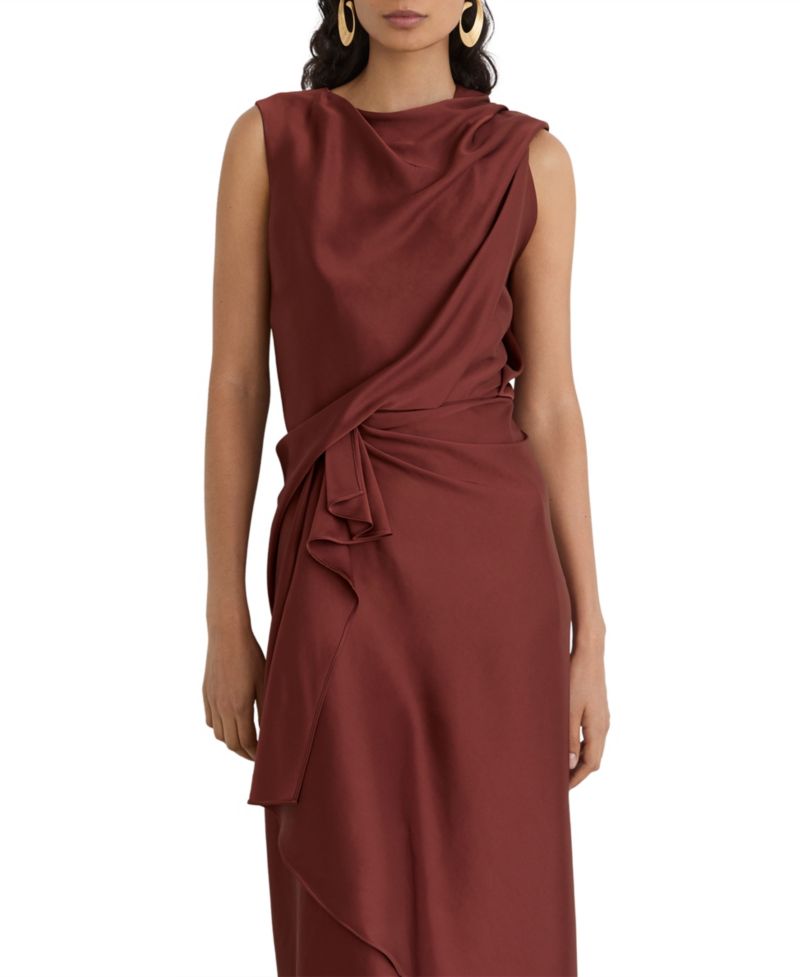 Women's Mabel High-Low Cowl-Neck Sleeveless Dress