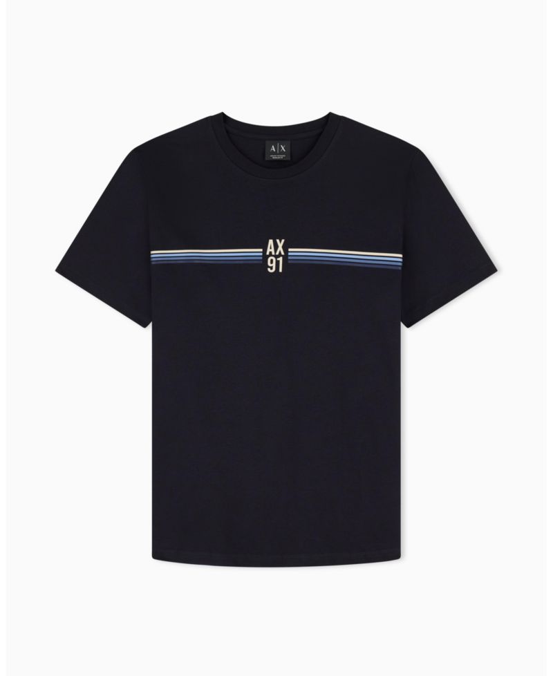 Men's 91 4 Stripes Stripe Cotton T-Shirt