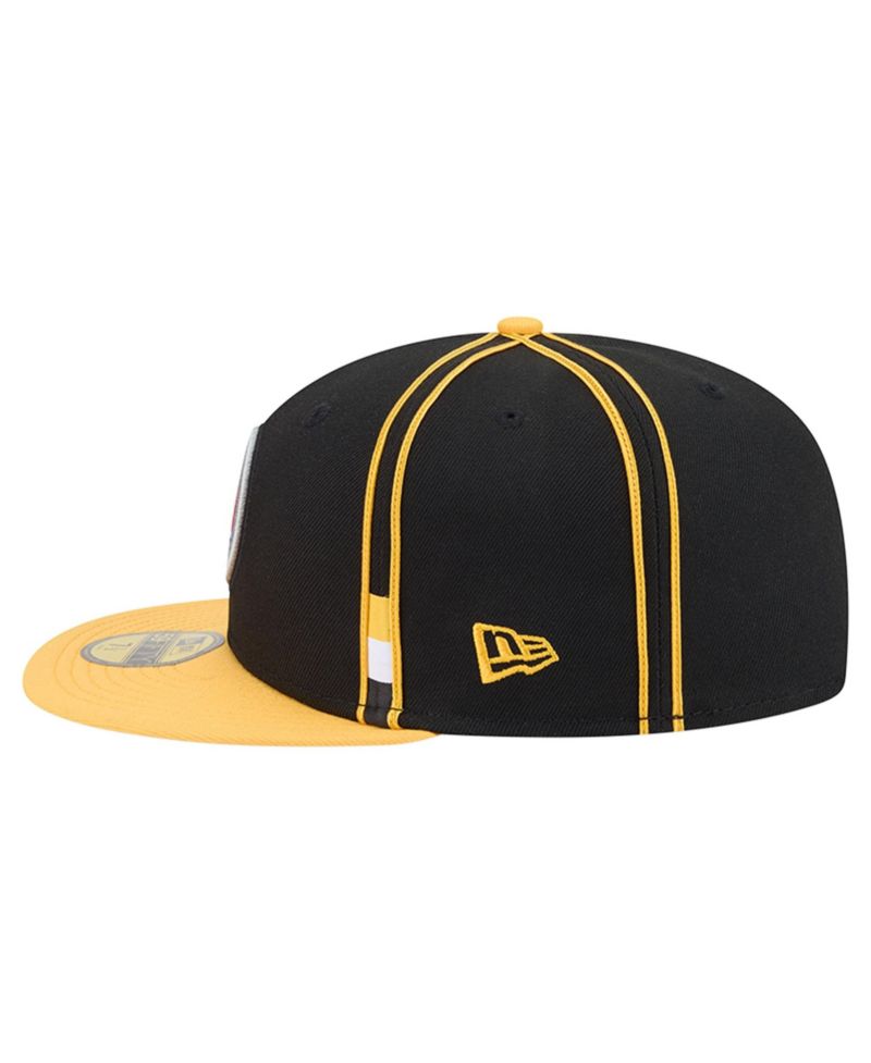 Men's Black Pittsburgh Steelers Soutache 59FIFTY Fitted Hat