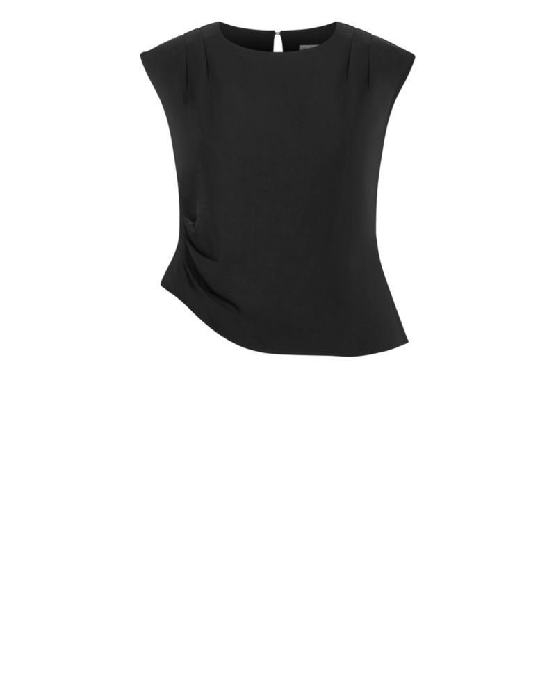 Plus Size Jett Sleeveless Pleat-Detail Blouse