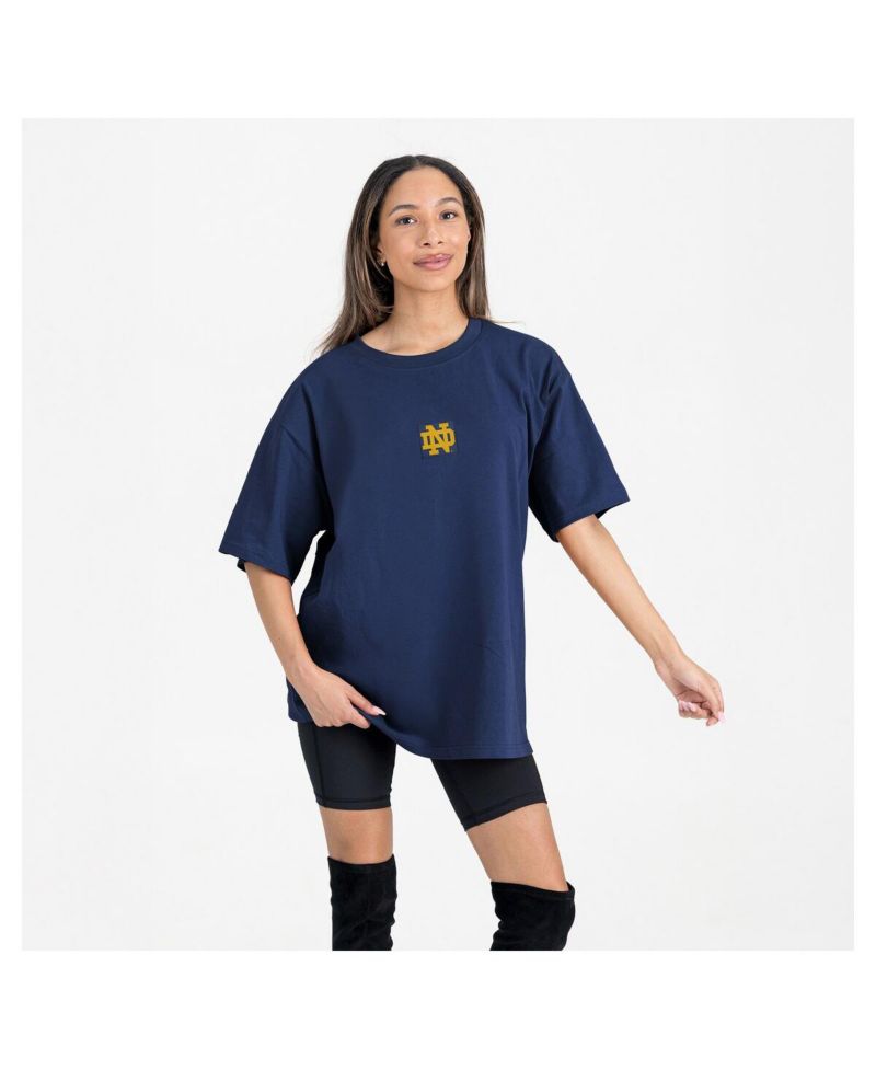 Women's Navy Notre Dame Fighting Irish Oversized Back at Ya T-Shirt
