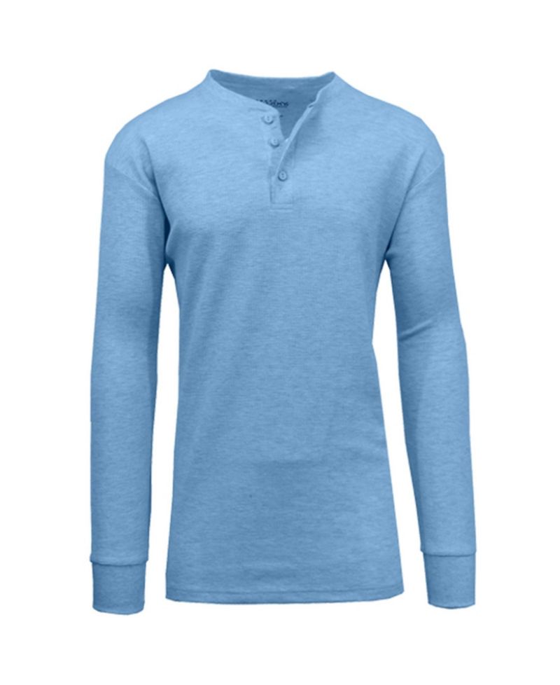 Men's Long Sleeve Thermal Henley Tee