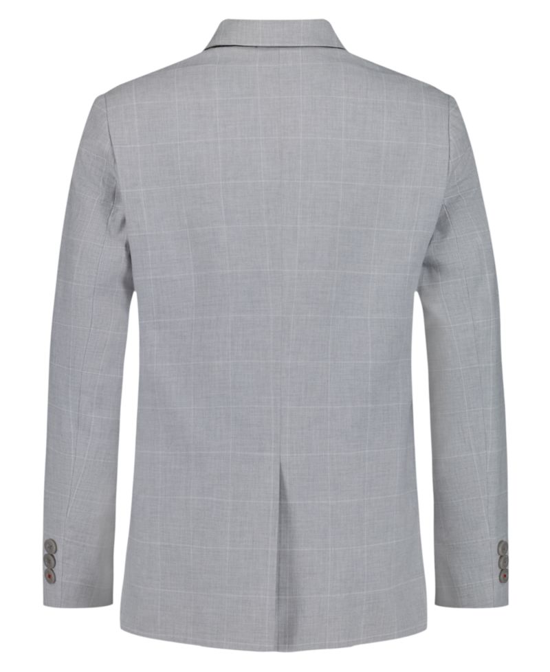 Boys' 8-20 Textured Check Sport Front Button Coat