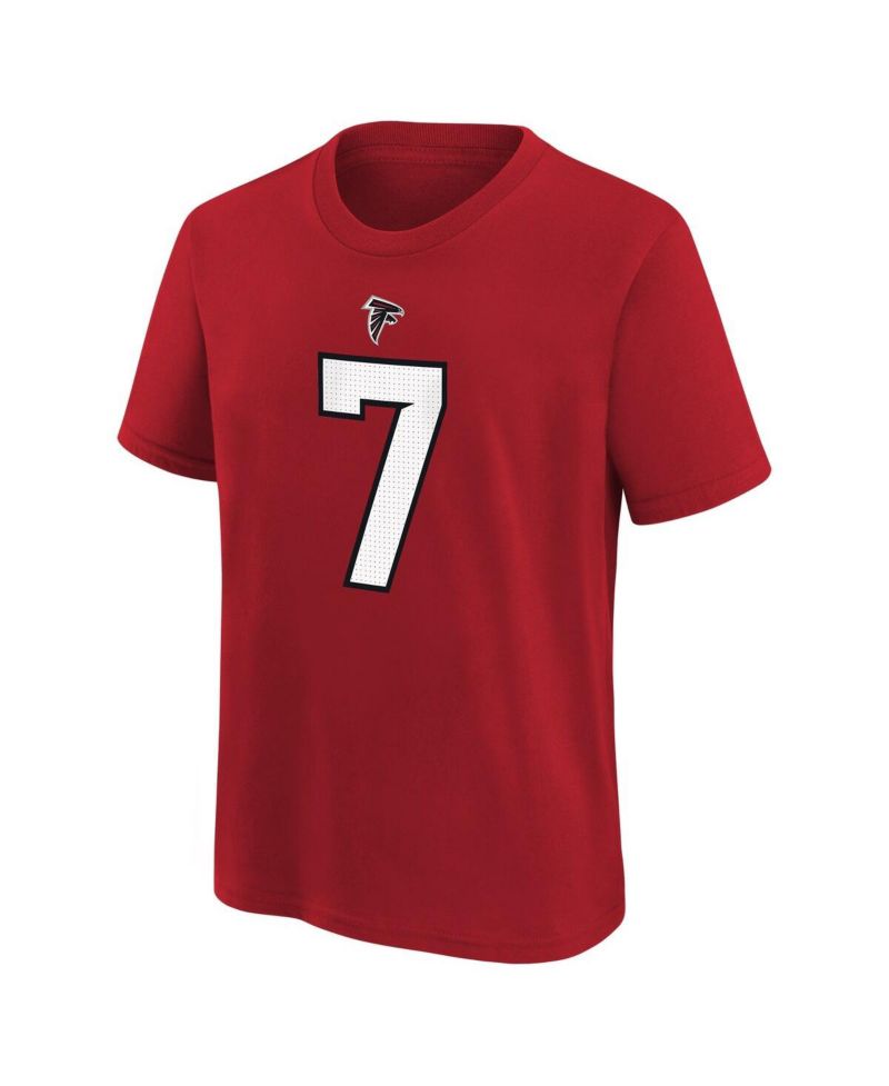 Big Boys and Girls Bijan Robinson Red Atlanta Falcons Name & Number T-Shirt