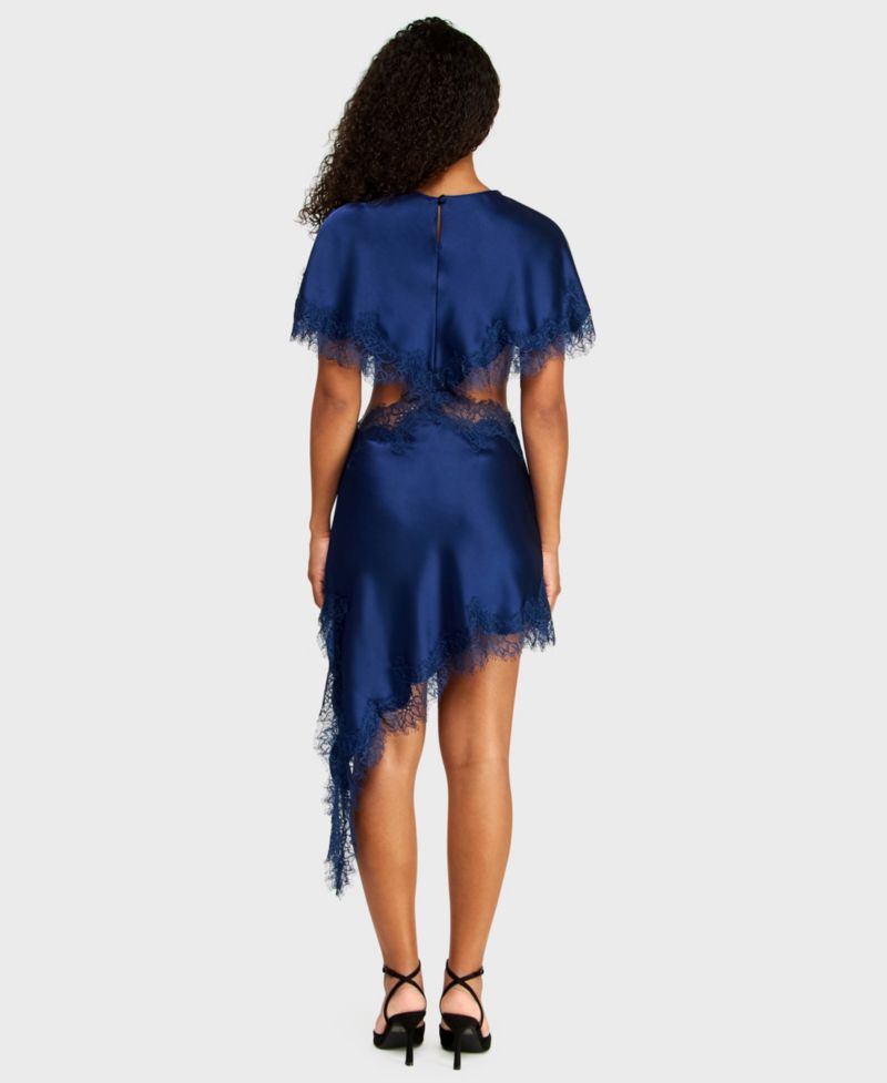 Juniors' Short-Sleeve Satin Dress