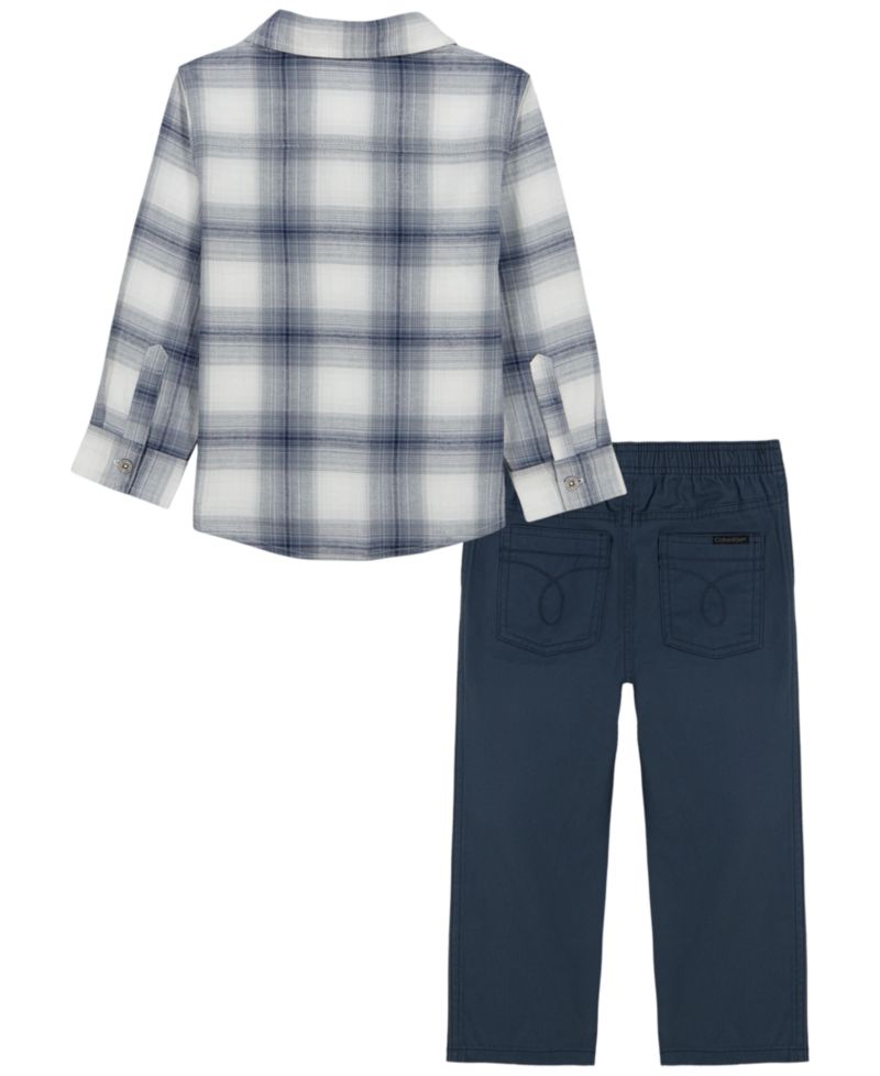 Boys' 2T-7 Long-Sleeve Shirt and Pants, 2-Piece Set