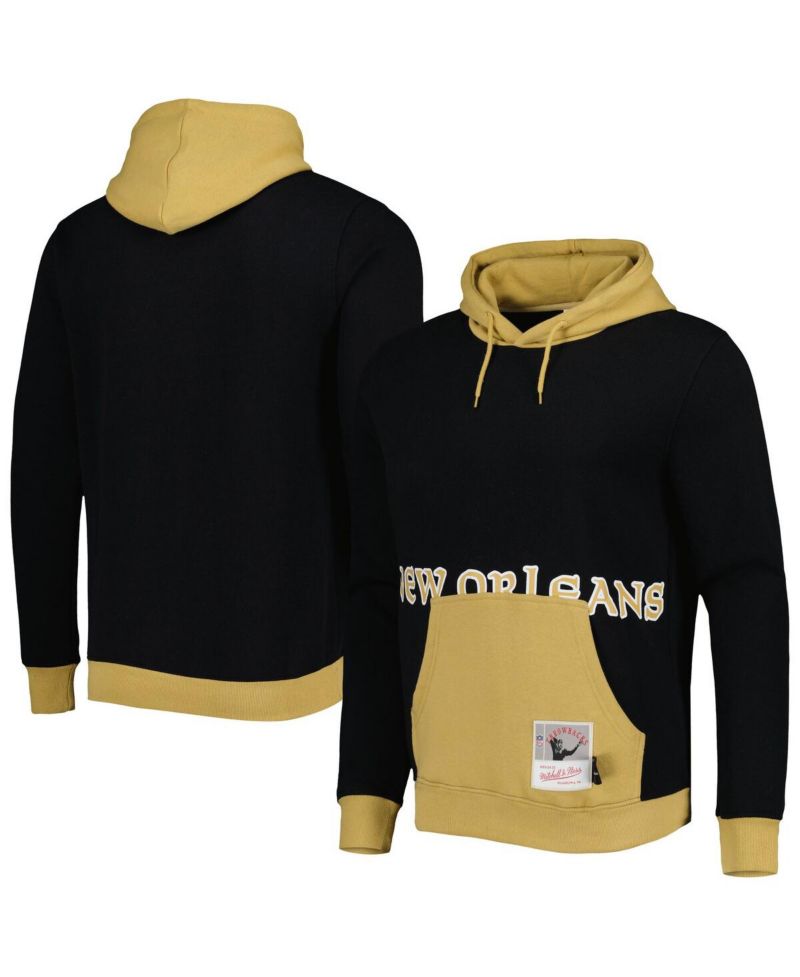 Men's Black New Orleans Saints Big Face 5.0 Pullover Hoodie