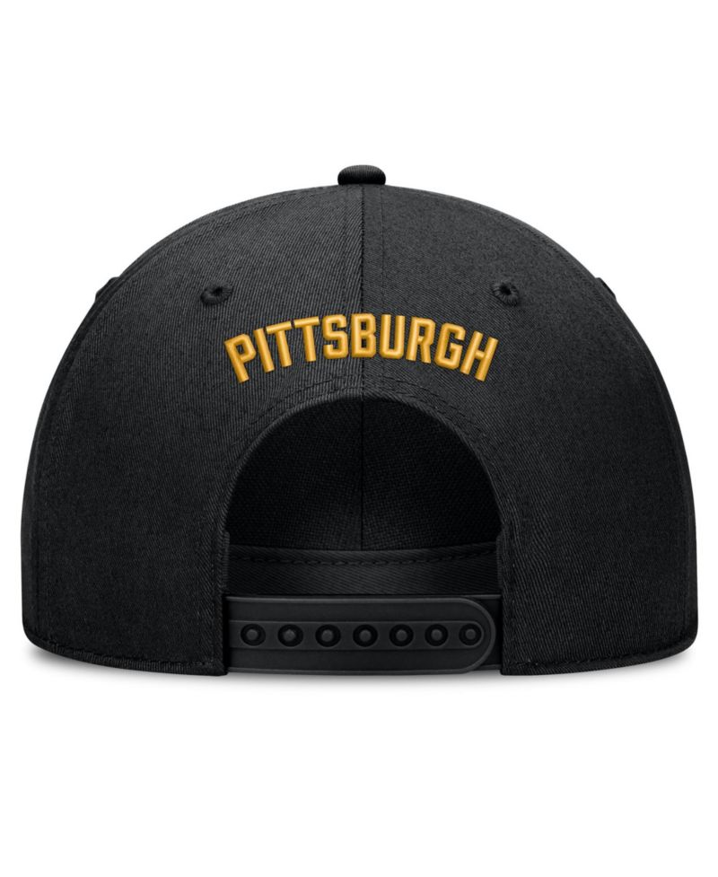 Men's Black Pittsburgh Pirates Cooperstown Rise Adjustable Hat