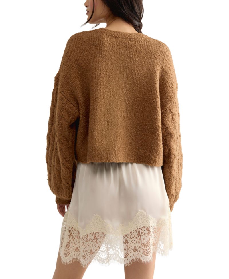 Women's Thistle Cropped Crewneck Cardigan
