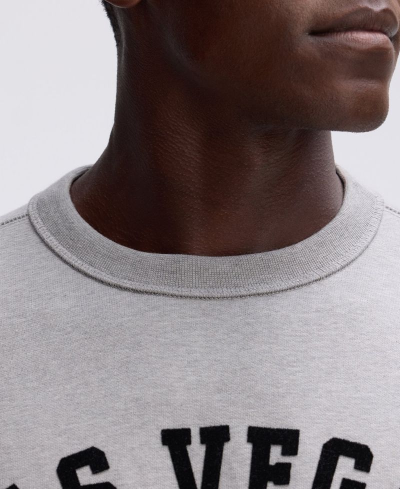 Men's Las Vegas Raiders IconicFleece Short Sleeve Crewneck Sweatshirt