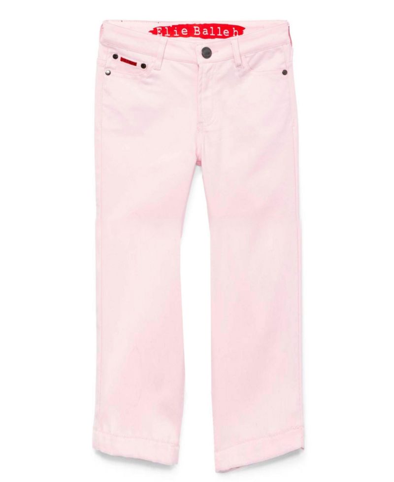 Big Boys Pink Slim Fit 5 Pocket Twill Pants
