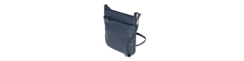 Ladies Leather Top Zipper Crossbody Bag