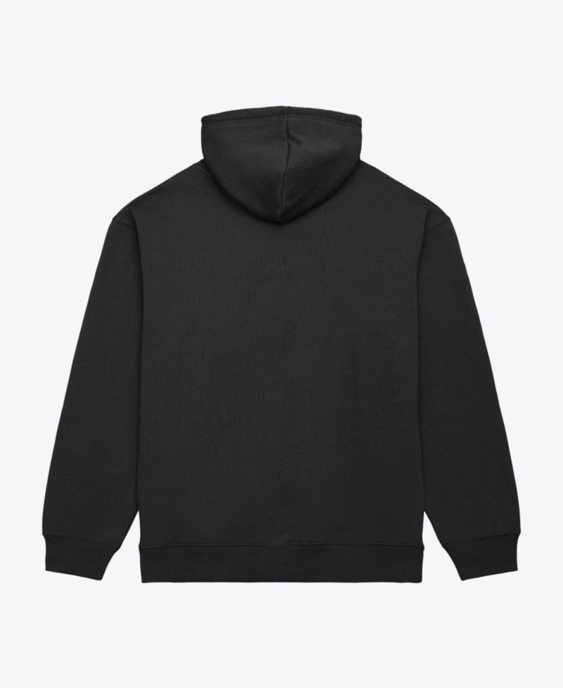 Men's Black Los Angeles Lakers Team Name Stack Logo Hoodie