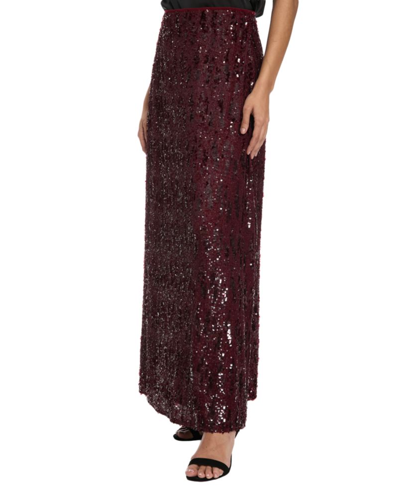 Women's Sequin Maxi Slit Skirt