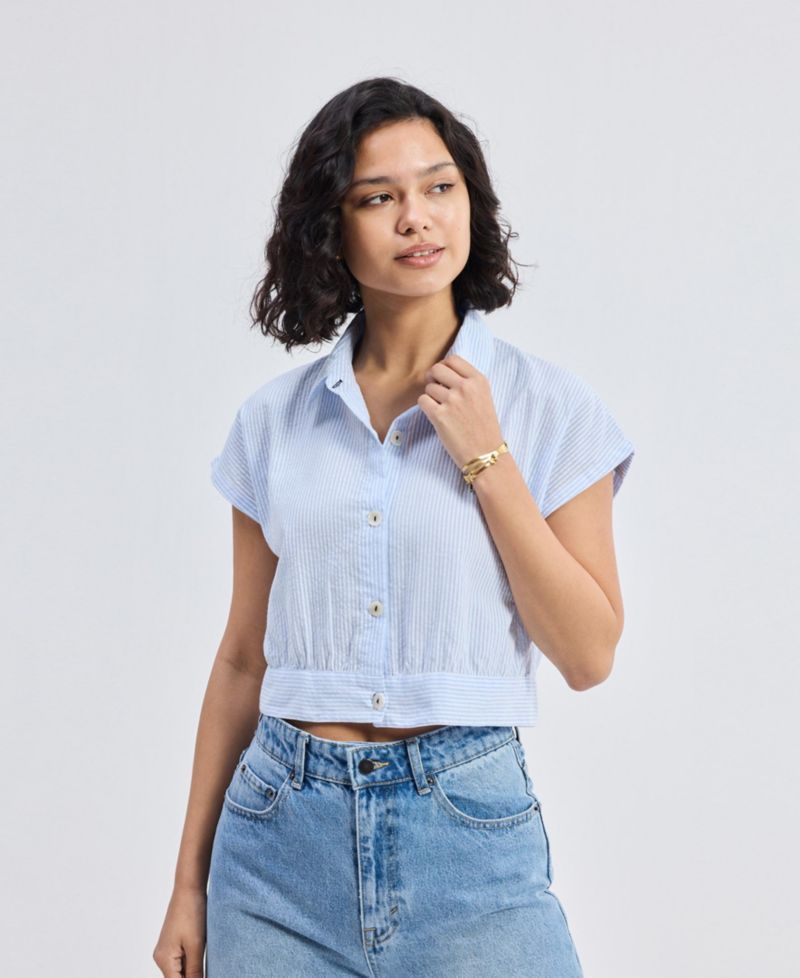 Women's Oversized Crop Shirt