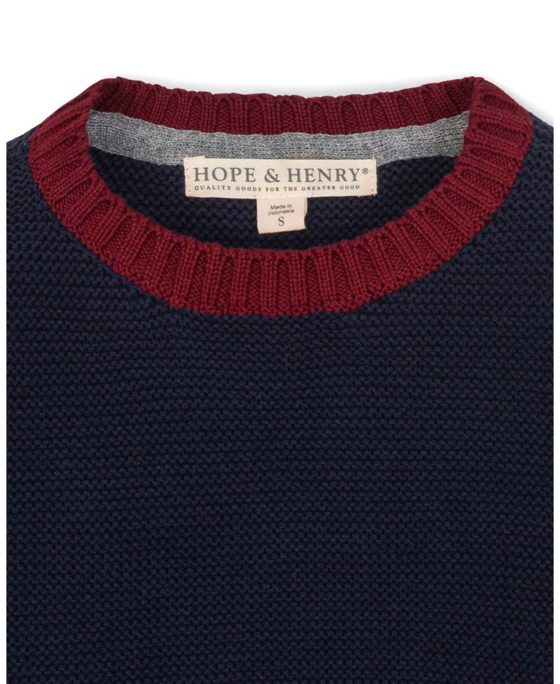 Hope and Henry Little and Big Boys' Organic Long Sleeve Crewneck Pullover Sweater