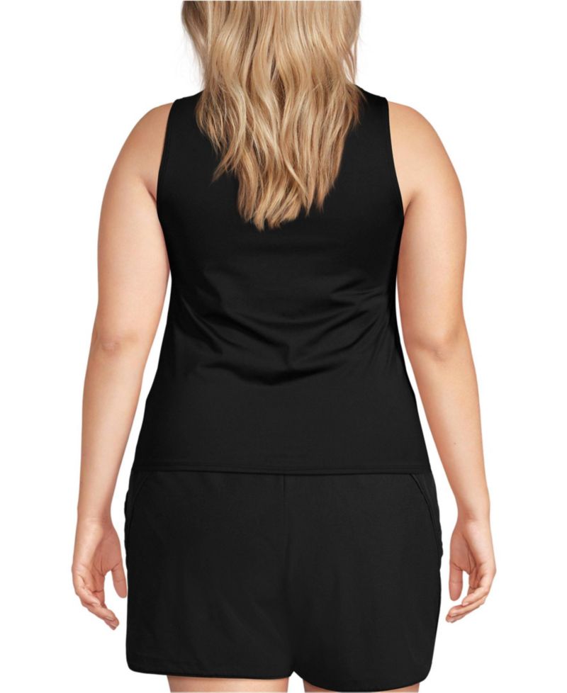 Plus Size High Neck UPF 50 Sun Protection Modest Tankini Swimsuit Top