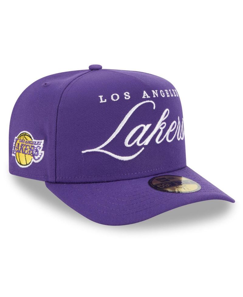 Men's Purple Los Angeles Lakers 2025 NBA Draft A-Frame 59FIFTY Fitted Hat