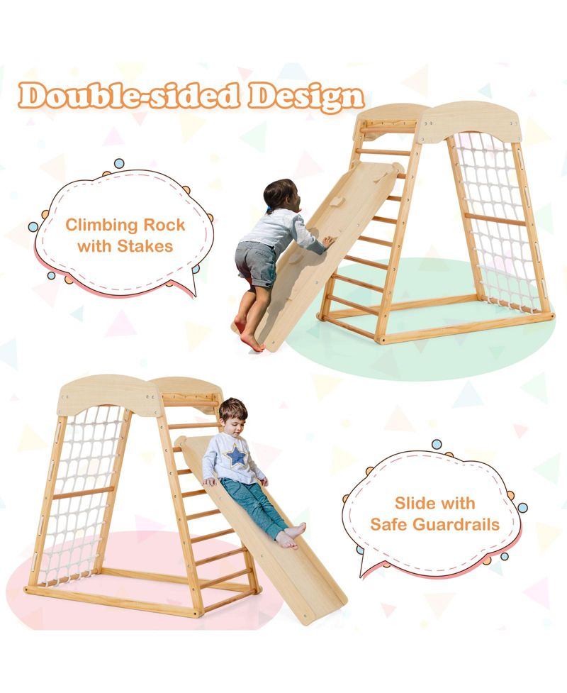 Jungle Gym 6-in-1 Wooden Indoor Playground