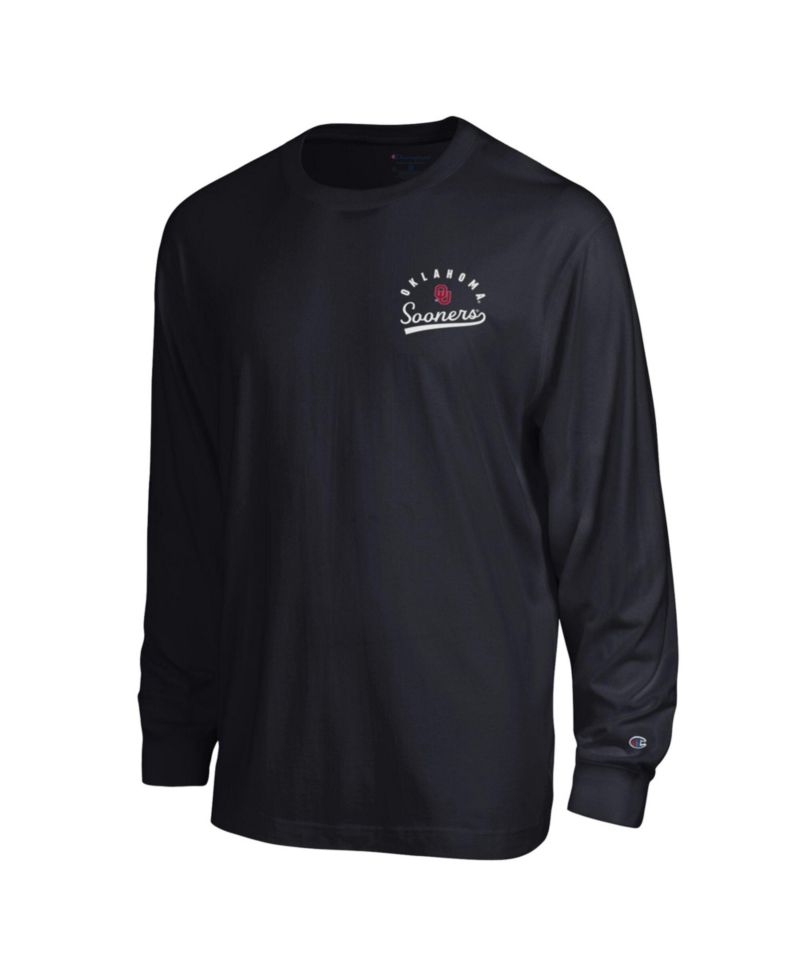 Men's Black Oklahoma Sooners Laminated All-Star Long Sleeve T-Shirt