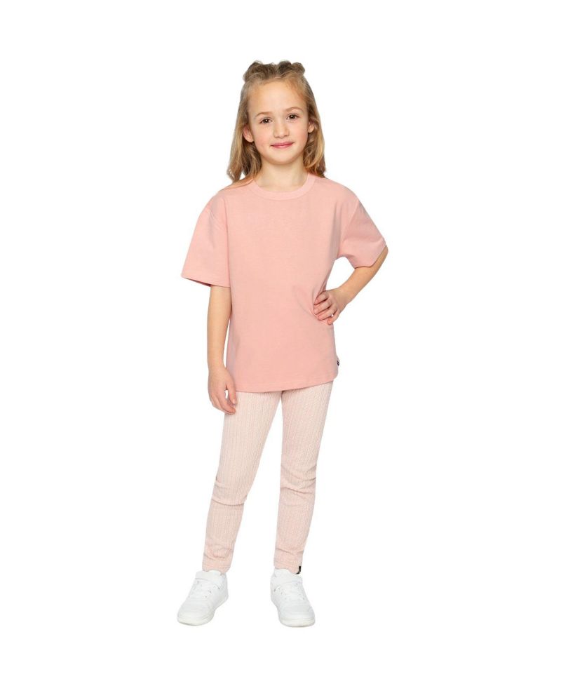Little and Big Girl 6-14 Heavy Jersey Wide Short Sleeve T-Shirt