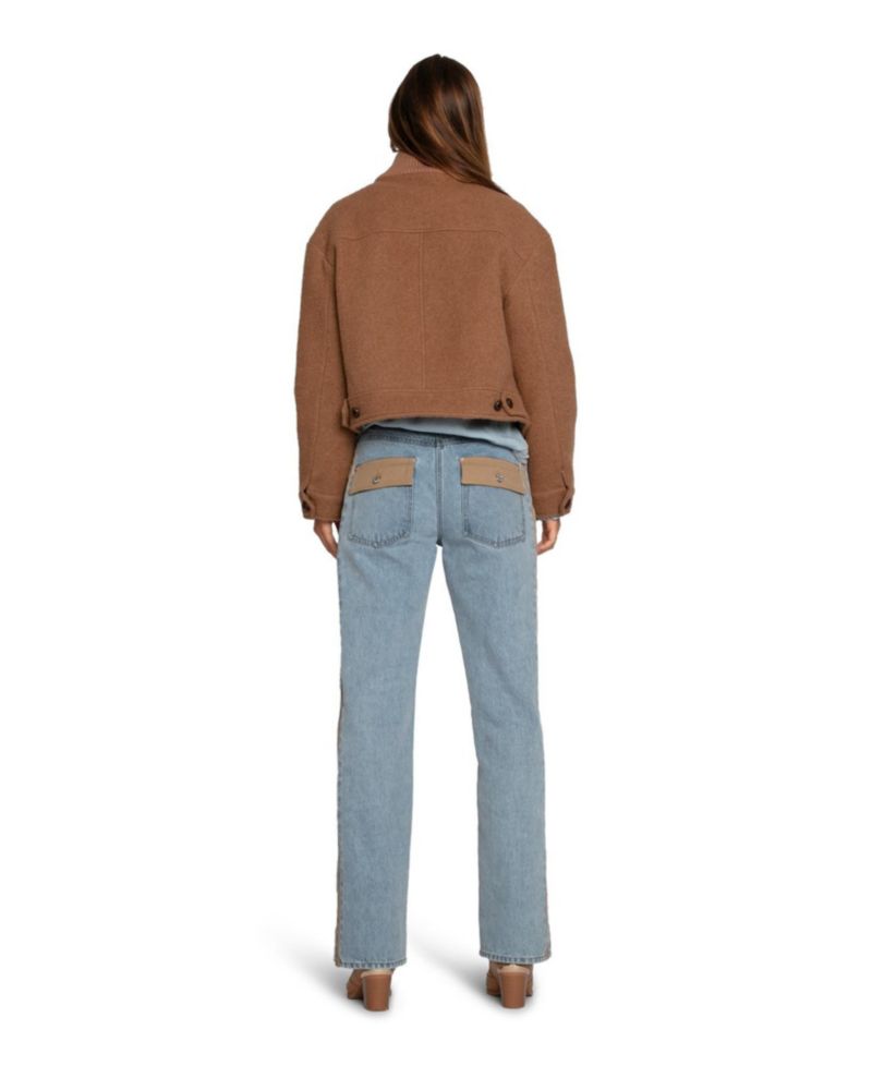 Women's Rebel Mid Rise Side Stripe Denim Jeans