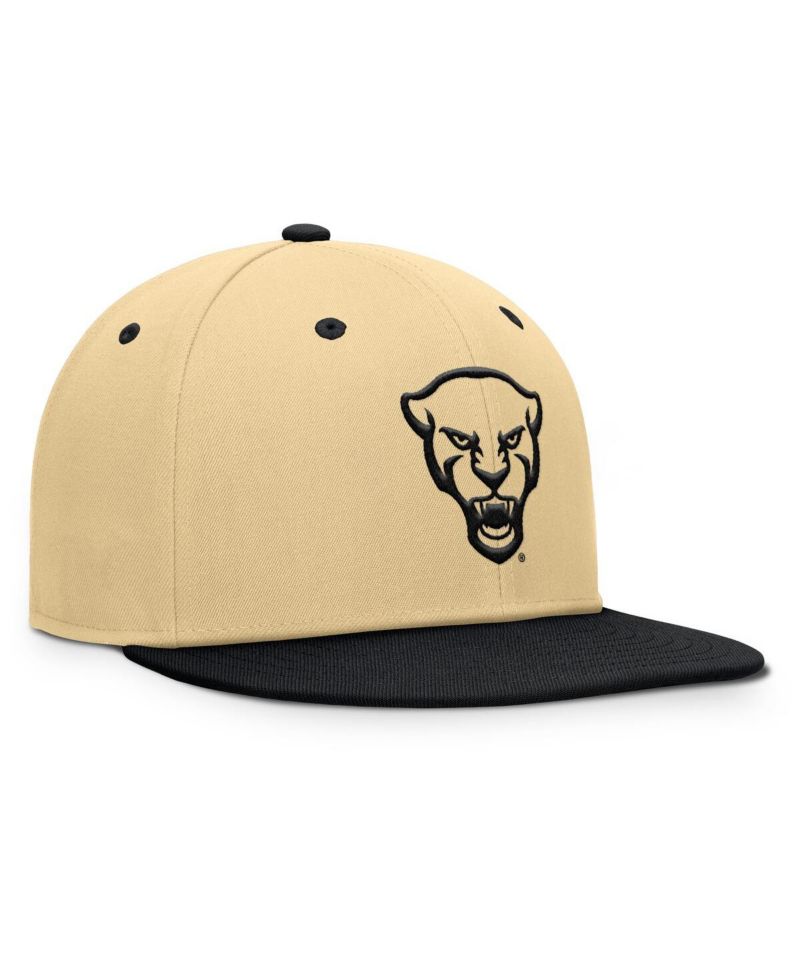 Men's Khaki/Black Pitt Panthers Balance Fitted Hat