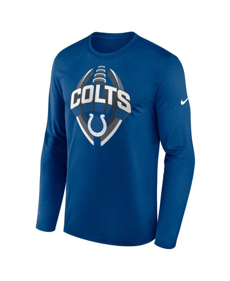 Men's Royal Indianapolis Colts Primetime Legend Icon Performance Long Sleeve T-Shirt