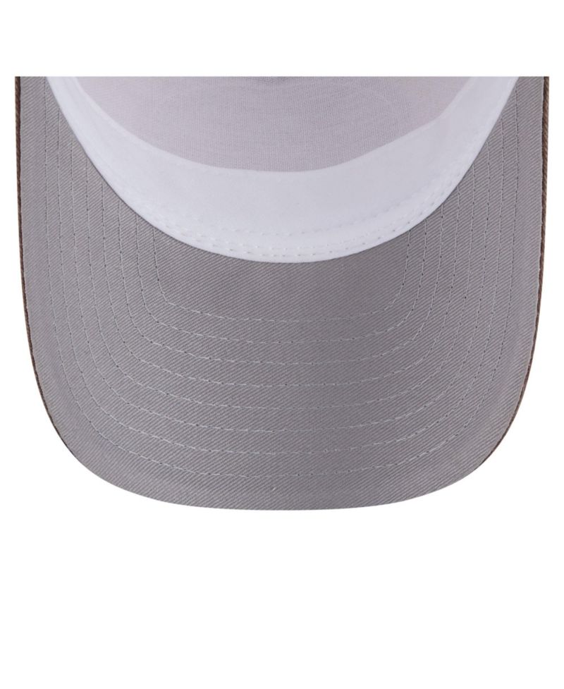 Men's Light Beige/Brown San Diego Padres Frayed M-Crown A-Frame 9FORTY Trucker Adjustable Hat