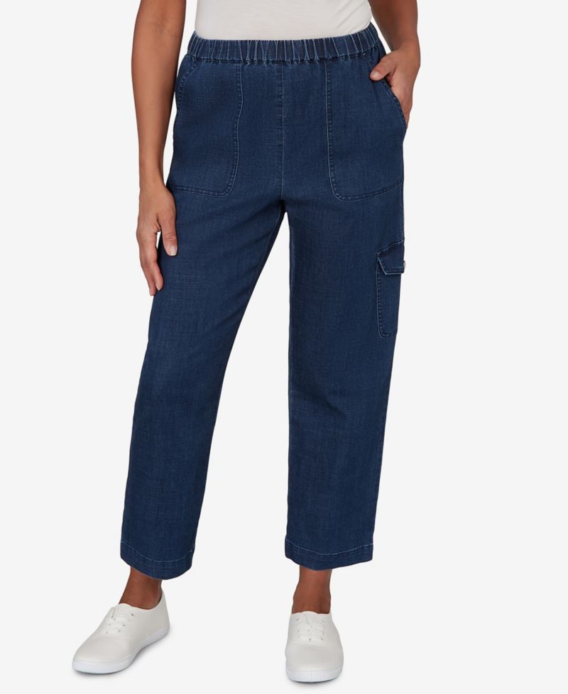 Petite Pull-On Cargo Pocket Jeans
