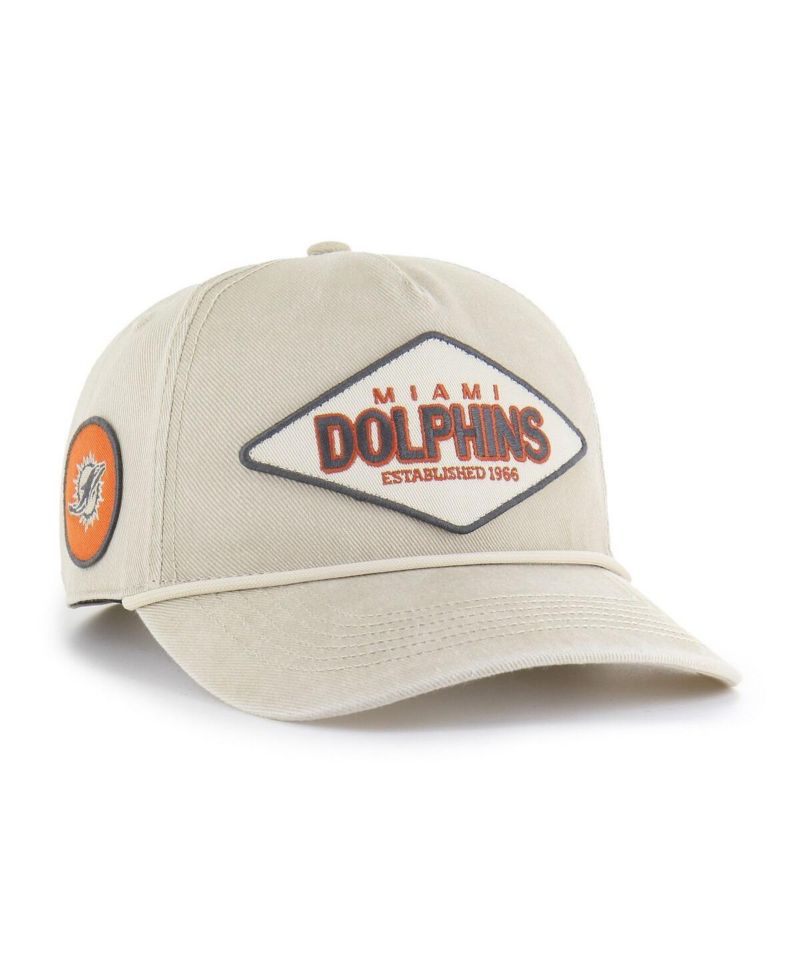 Men's Khaki Miami Dolphins Cairn Hitch Adjustable Hat
