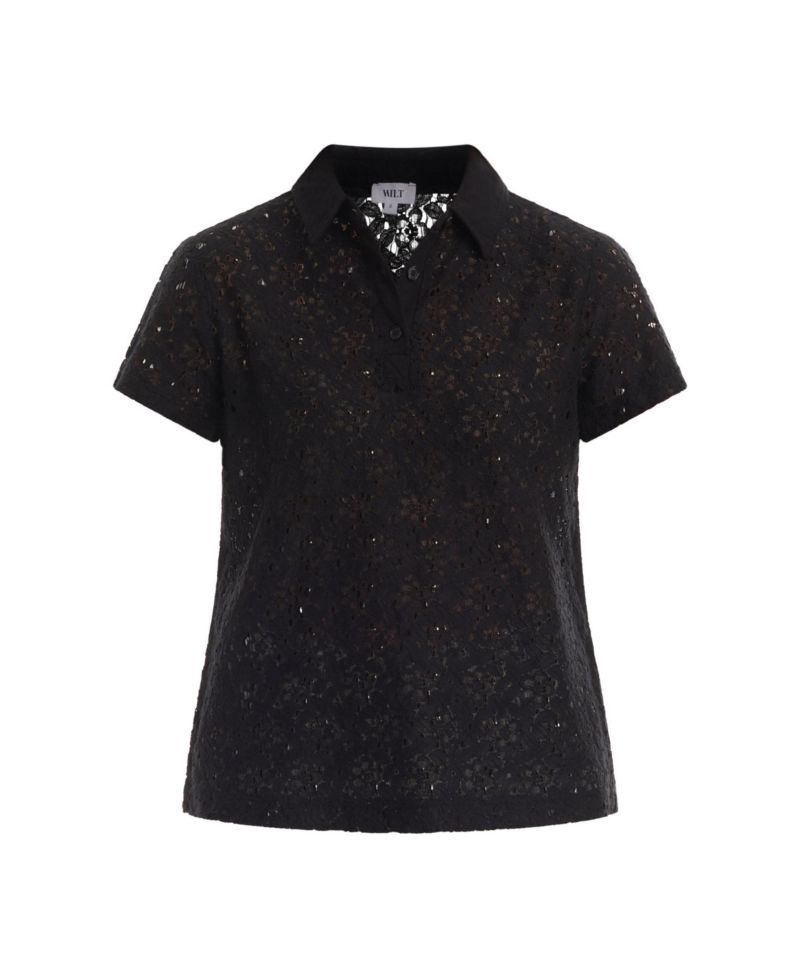 Women's Short Sleeve Lace Polo Tee Women's WILT Short Sleeve Polo Tee