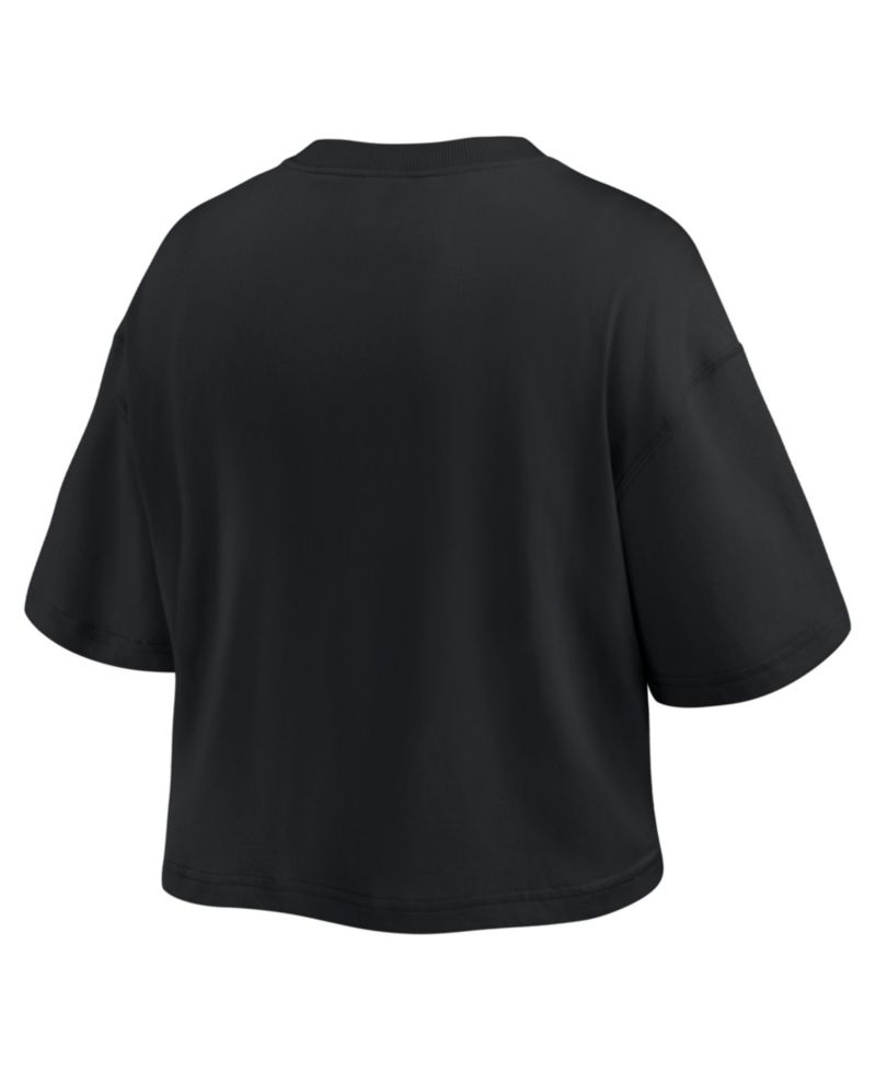 Women's Black Los Angeles Dodgers Americana Crop T-Shirt