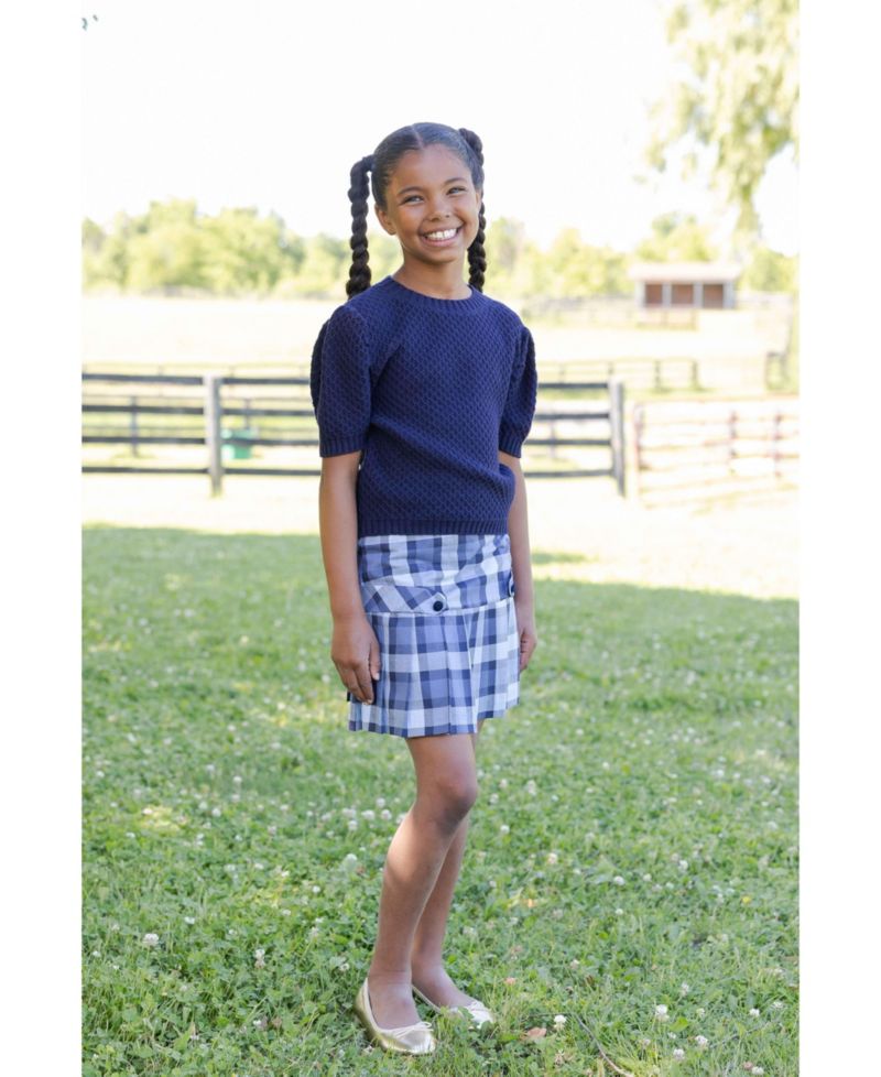Girls 7-14 Plaid Pleated Skirt