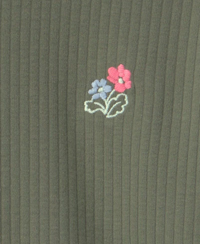 Baby Girls' Floral Ribbed Long-Sleeve Top & Twill Pants, 2-Piece Set