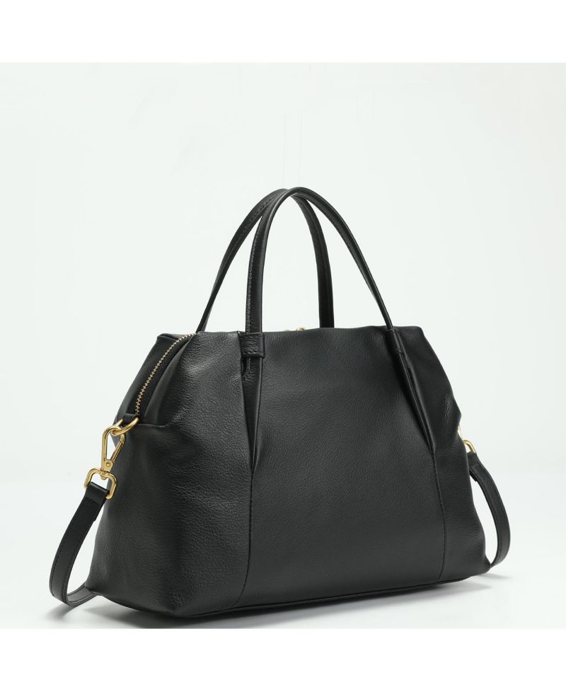 Ava Pebbled Leather Satchel Bag for Women Top Handle Crossbody Purse Structured Medium Everyday Tote with Shoulder Strap